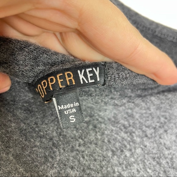 Stitch Fix l Copper Key Charcoal Scoop Neck Soft Brushed Knit Top, Small - Picture 2 of 8